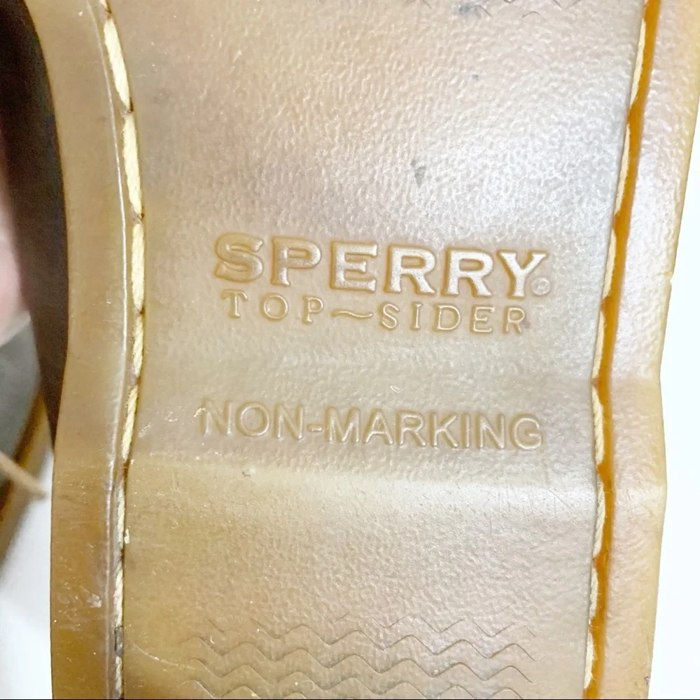 Sperry Classic Topsider Leather 2-Eye Lace Up Leather Laces Boat Shoes Brown 🟫